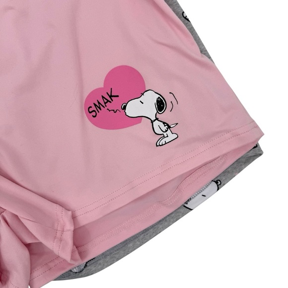 Munki Munki Womens Size Medium Peanuts Snoopy Hearts 2 pair pajama pj Shorts NWT - Picture 4 of 6